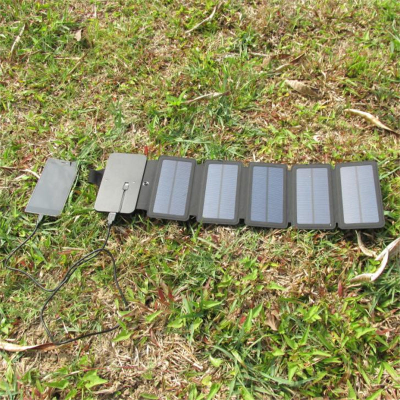 Outdoor Folding Solar Panel Charger Portable 5V 2.1A USB Output Devices Camp Hiking Backpack Travel Power Supply for Smartphones